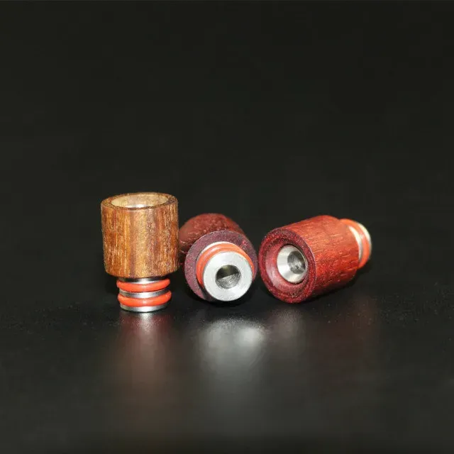 Best Wooden Drip Tips 510 Red Wood Stainless Steel Mouthpiece SS Drip Tip Fit Box Mod Atoimzers Tanks RDA Atomizer