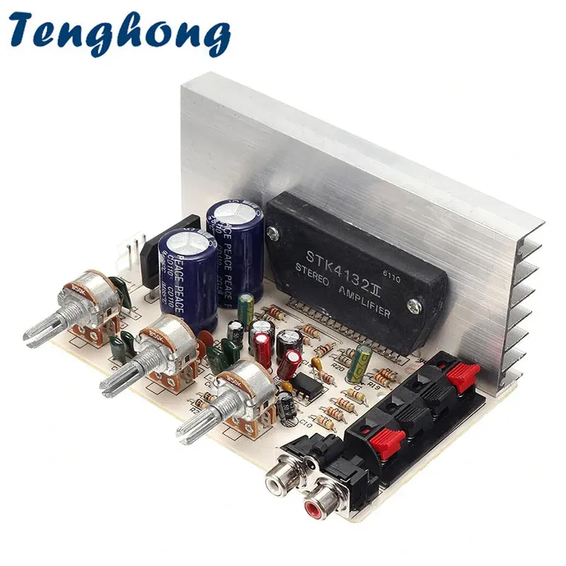 Förstärkare Tenghong STK4132 Audio Power Amplifier Board 50W+50W 2.0 Channle Stereo Audio Amplifier Dual AC1518V Home Theater Amplificador