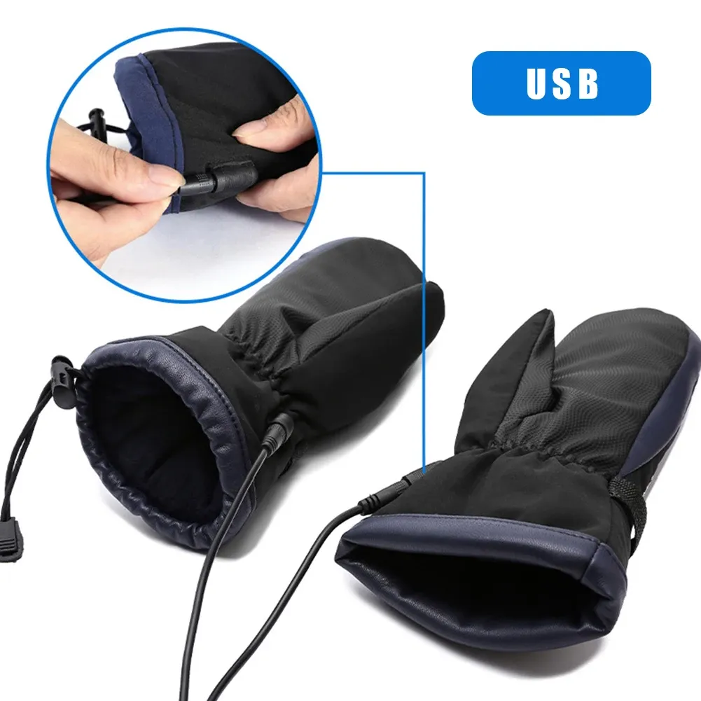 Gants Gants de chauffage électrique Gants USB Charges électriques Glove chauffée 3 Écran tactile de température de vitesse Gants chauds pour le ski d'hiver Camping