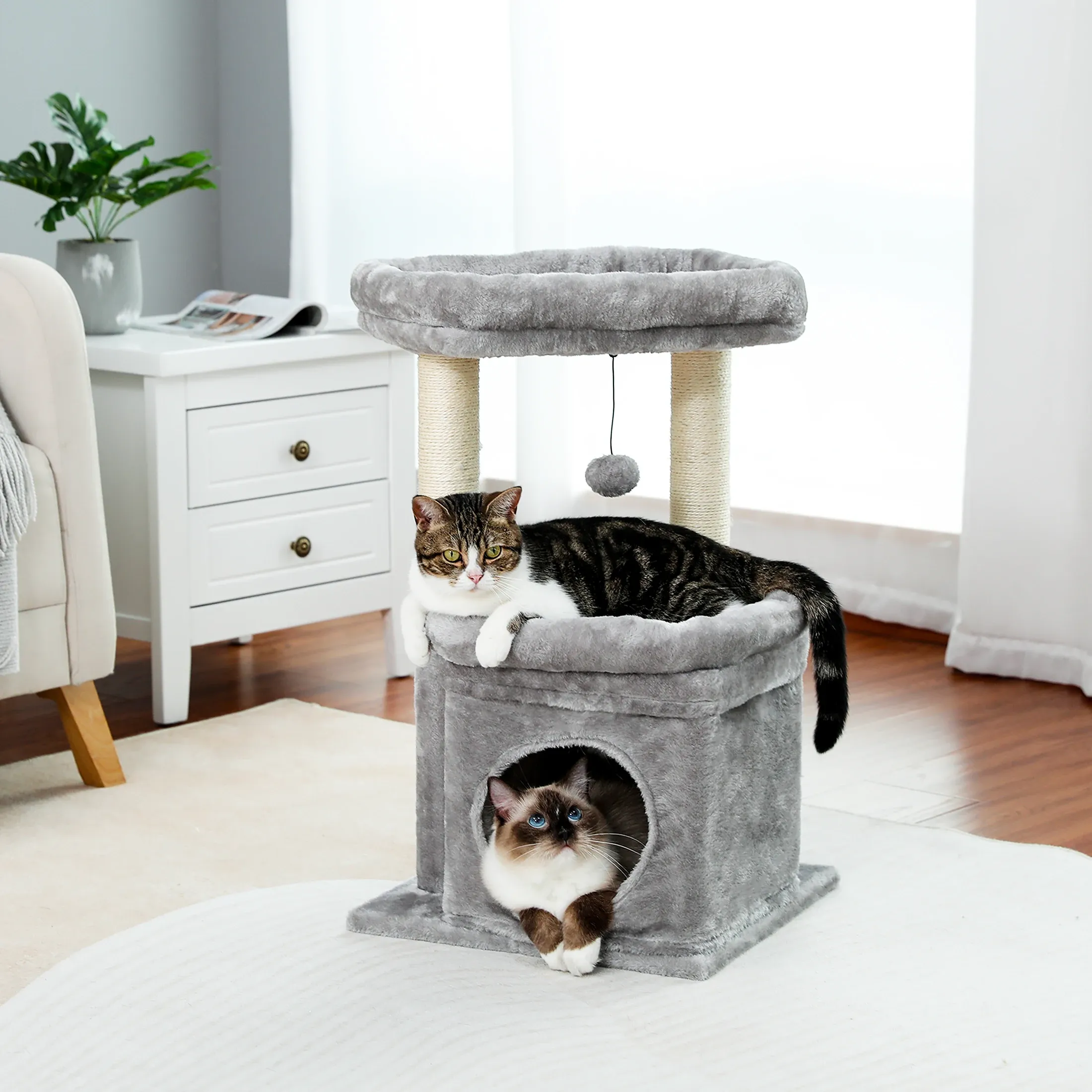 Скретчики бесплатная доставка маленькая кошачья башня кошка кондо, игрушечные скребки кошки царапины для кошачьей мебели для домашних животных аксессуаров кошачьи принадлежности
