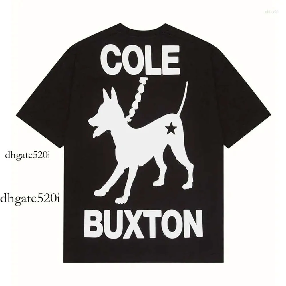 Cole Buxton T-shirt Designer Mens Tshirt Men Designer Men's T-Shirts Men Femmes Black Blanc Pet Pet Imprimé Cole T-shirt Surdimension