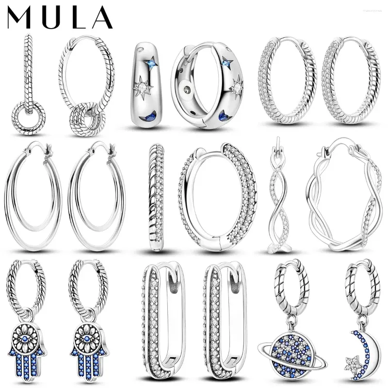 Boucles d'oreilles cerceaux mula 1pc pour les femmes plaqués en us-shape en u étincelant zircon fashion bijoux de bijoux