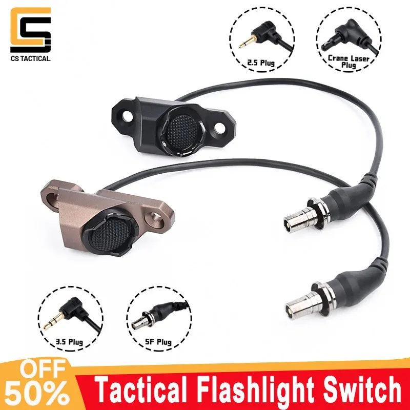 Lights Wadsn تكتيكي واحد بوند زر التبديل الضغط Crane 2.5mm 3.5mm جديد SF Plug Fit Mlok Keymod 20mm picatinny السكك الحديدية ملحقات السكك الحديدية