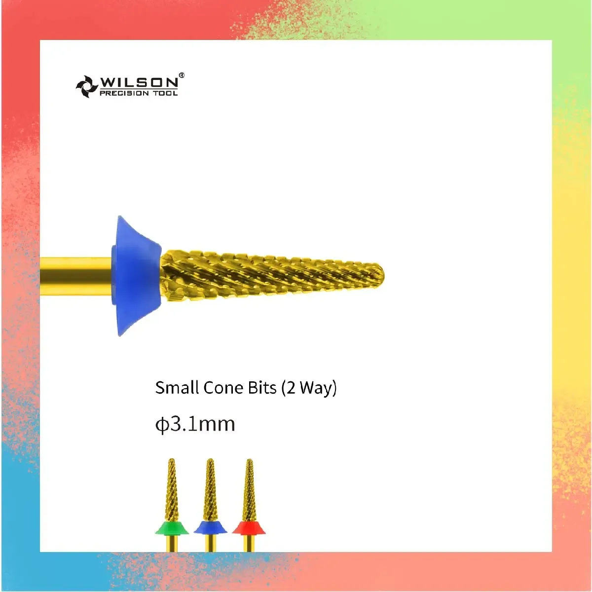 Bitar Wilson Small Cone Bits (2 Way) Verktyg/naglar/manikyr/nageltillbehör/borrbitar