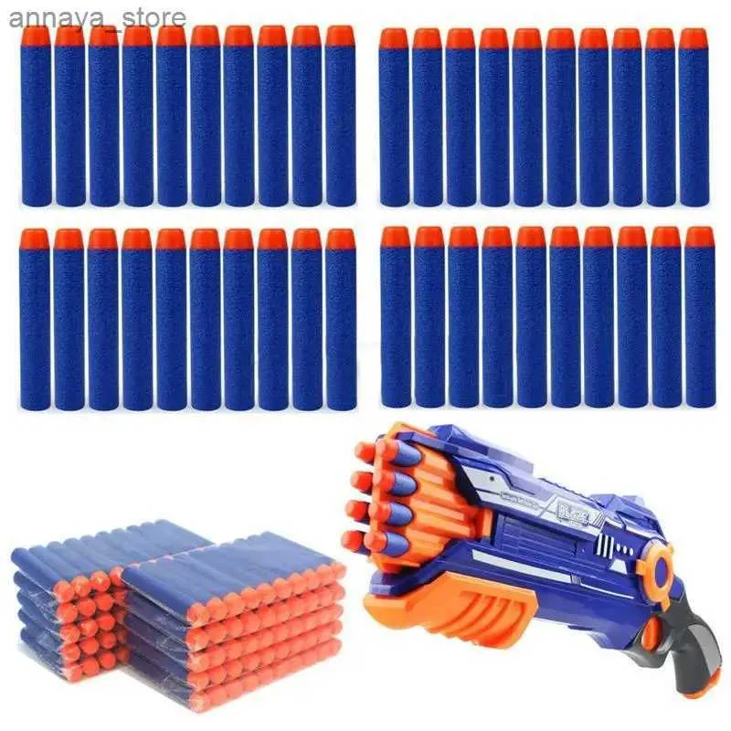 Gun Toys Refill Darts Bullets Eva Soft Hollow Hole Head Bullet Guns Accessories for Nerfs N-Strike Elite Series Blasters Toys for KidsL2404