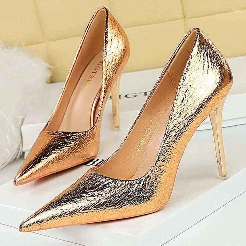 Dress Shoes BIGTREE Sequin Cloth Women Pumps Fashion Wedding Lady High Heels Luxury Banquet Stilettos Sexy