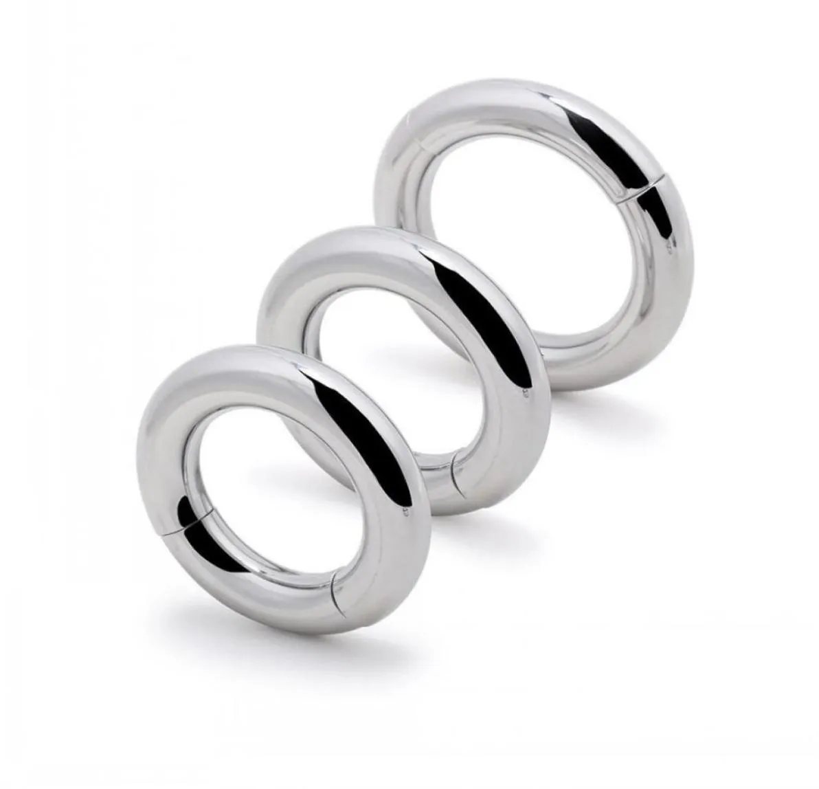 Anneau de pénis mâle cockrings magnétique en acier inoxydable scrotum bondage bordelle couture cockring anneaux adultes toys 2181323