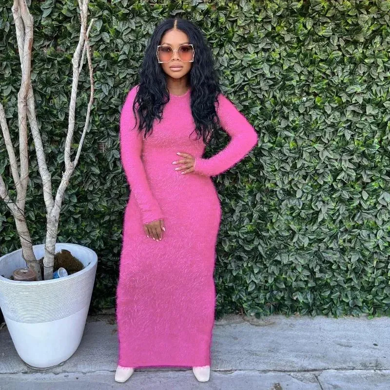 Vintage Fleece Maxi Dress: Warm, Thick, Long Sleeve Bodycon Shop Now!  Prom Dresses Styles Available