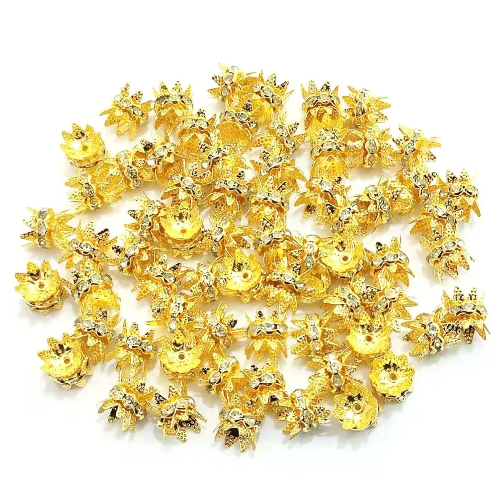 Composants 100pcs Crown Bead Spacers pour femmes accessoires de bijoux de bricolage S3