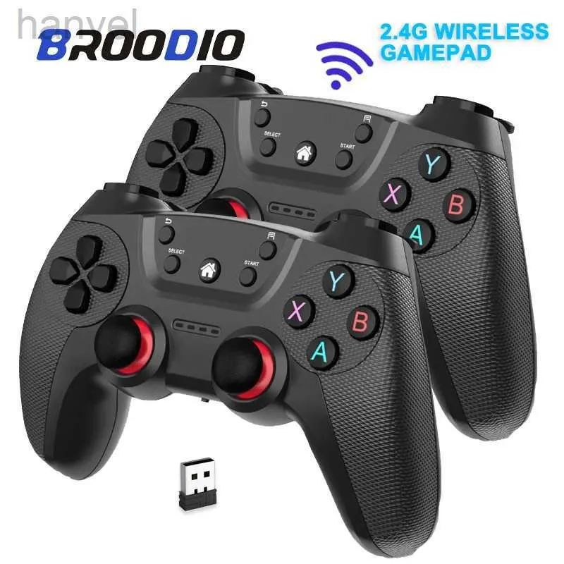 وحدة التحكم في اللعبة joysticks Broodio 2.4 G Controller Gamepads Android Wireless Bowystick for/pc/tv box/smart wame goystick for super console x pro d240424