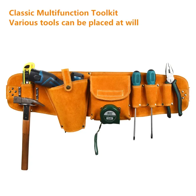 Rideaux nouveaux sacs à outils wearResistants cuir multifonction électricien outils outils de stockage outil de stockage
