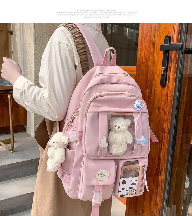 Torby Casual damska szkoła studencka plecak kawaii przezroczystą klasę bag to torby ITA dla dziewcząt w stylu Preppy Rucksack Laptop Book