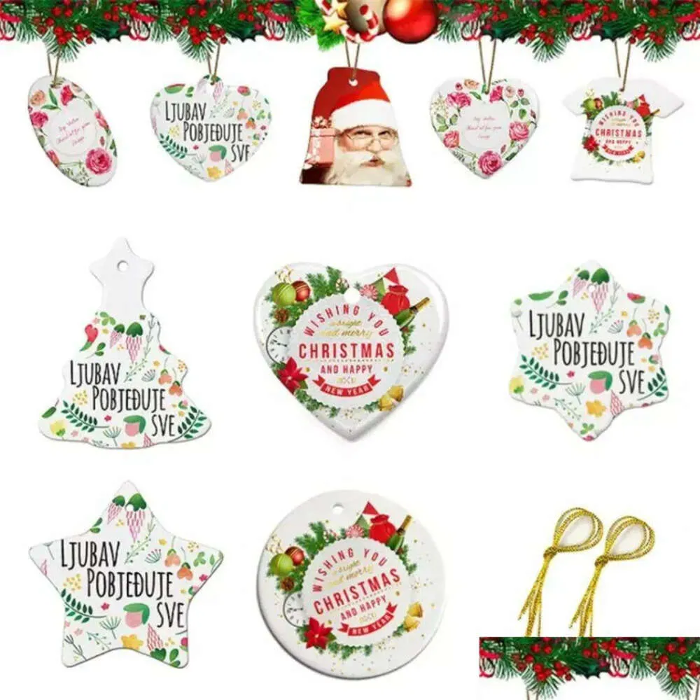 Blank Christmas Sublimation décorations