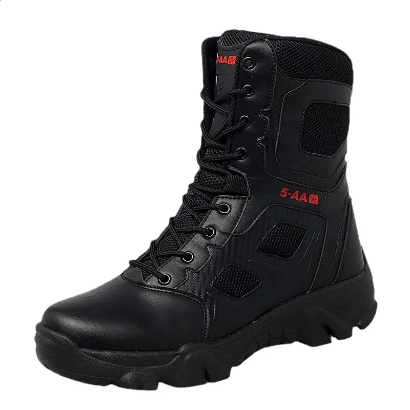 Mężczyźni taktyczne buty wojskowe męskie buty swobodne buty skórzane armia motocykl motocyklowe buty bojowe czarne botas militanes hombre 240418