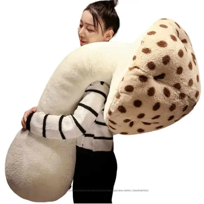 Animais Kawaii Giant Giant Cogumelo brinquedos de pelúcia gigante travesseiro de planta recheado almofada adormecida brinquedos criativos para meninas presentes de aniversário para crianças