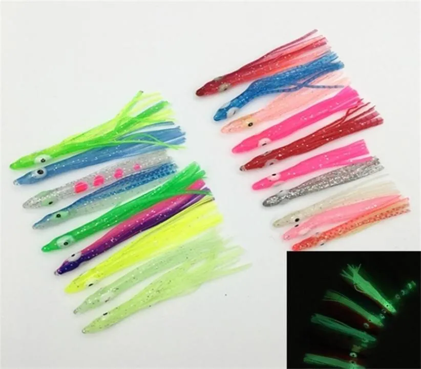 100pcs 5 cm 6 cm 7 cm rybołówstwo sztuczne przynęty Luminous Octopus Spódnica Squid Przynęta Miękka przynęta przynęta 2208174840462