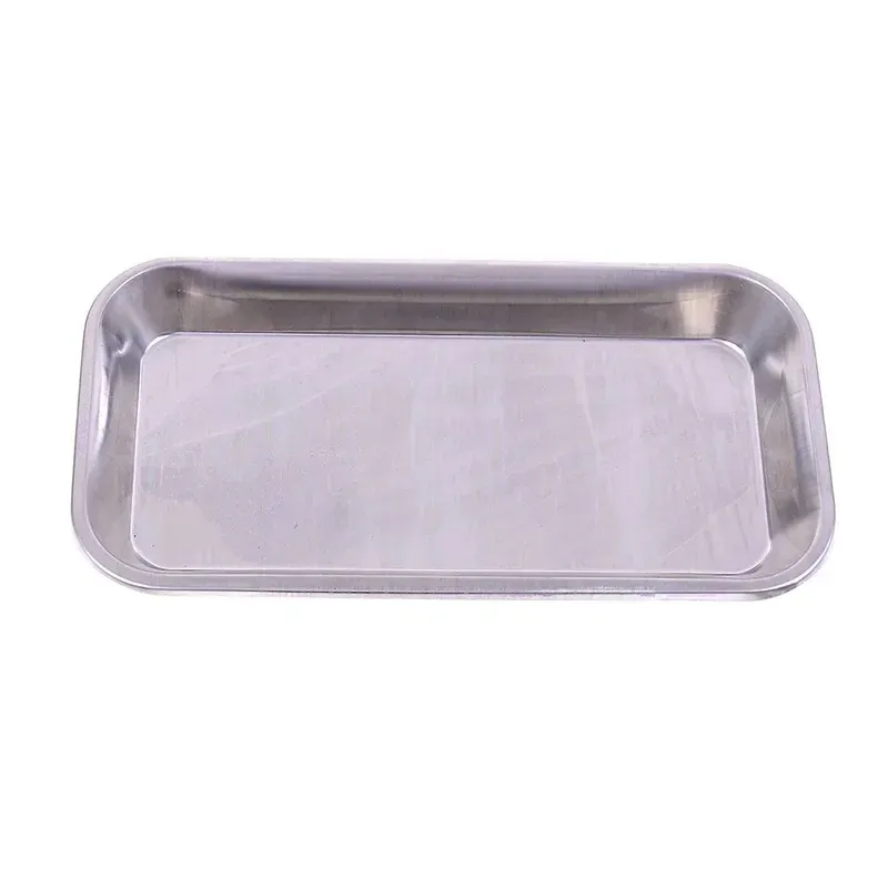 Stainless Steel Cosmetic Storage Tray Nail Art Equipment Plate Doctor Surgical Dental Tray False Nails Dish Tools