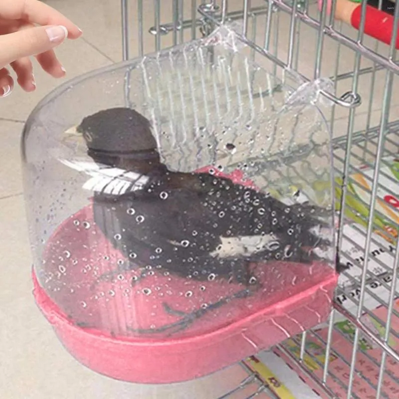 Autres fournitures d'oiseaux en cage de baignade de baignade à perroquet suspendues à petite cage parakets