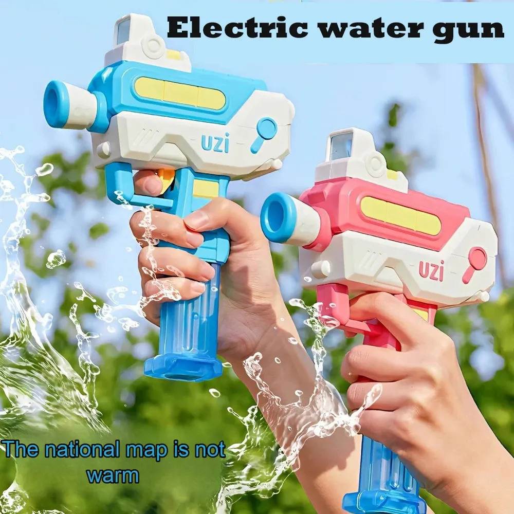 UZI Electric Water Gun Portable High Pressure Automatic Summer Beach Outdoor Pool Fight Fantasy Toys Birthday Gifts for Kids 240420