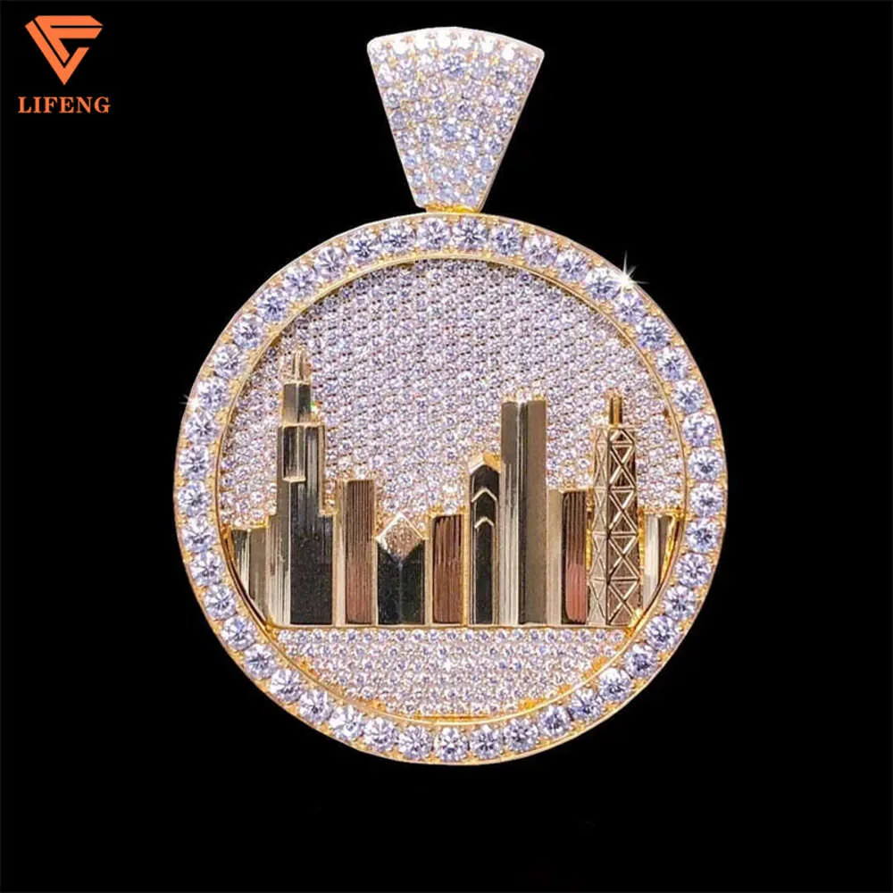 Индивидуальный высококлассный твердый сер Moissanite 10K Gold Hip Hop Colence Colence