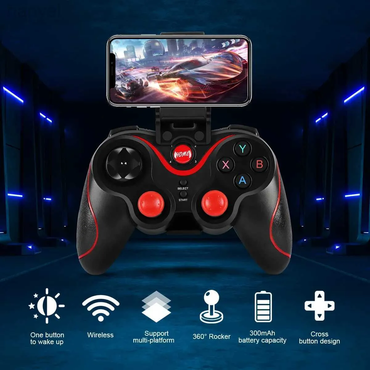 Игровые контроллеры Joysticks Беспроводной Bluetooth Gamepad PC Controller Gaming Gaming Joystick для Android Mobile PlayStation 3 PlayStation 3 планшета MG09 D240424