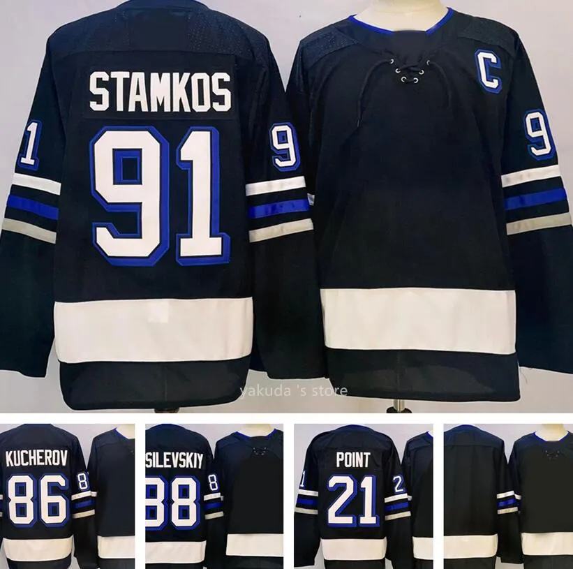 2024 Hockey Jerseys Home dhgate yakuda dhgateS 21 POINT 86 KUCHEROV 88 VASILEVSKIY 91 STAMKOS Hockey wear dhgate Discount fashion