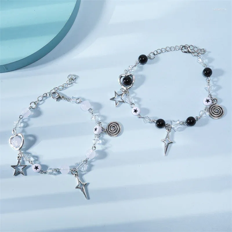 Bracelets de liaison Sansango Fashion Star Heart Charms Bracelet Perles Matching Chain Avable Friends Bijoux Gift