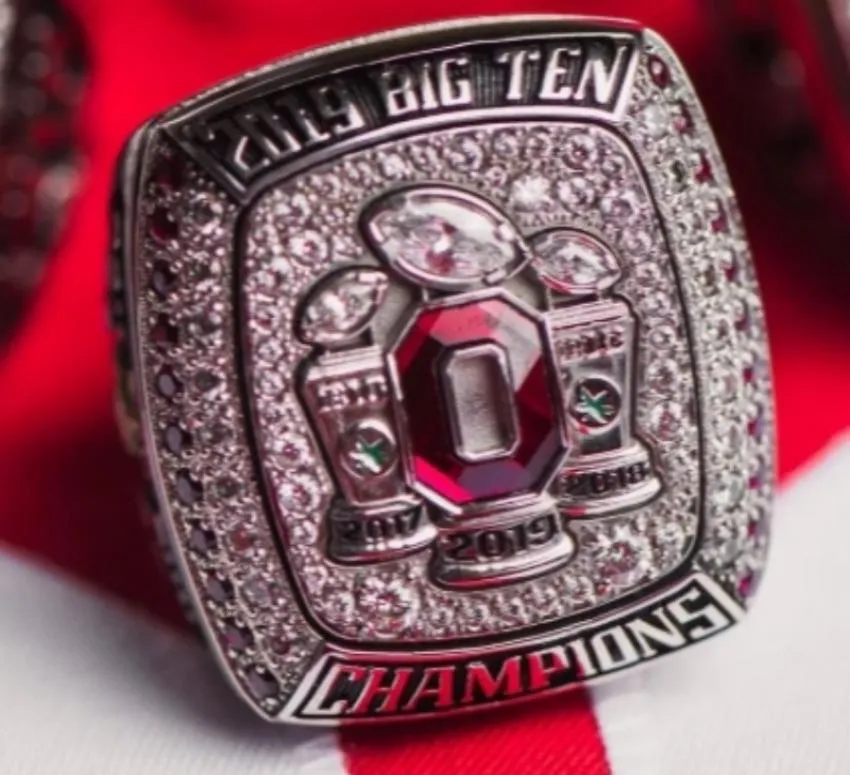 2020 Under Ohio State 2019 Buckeyes Football National Championship Ring Ring Contraving Men Gift Gift 8437391