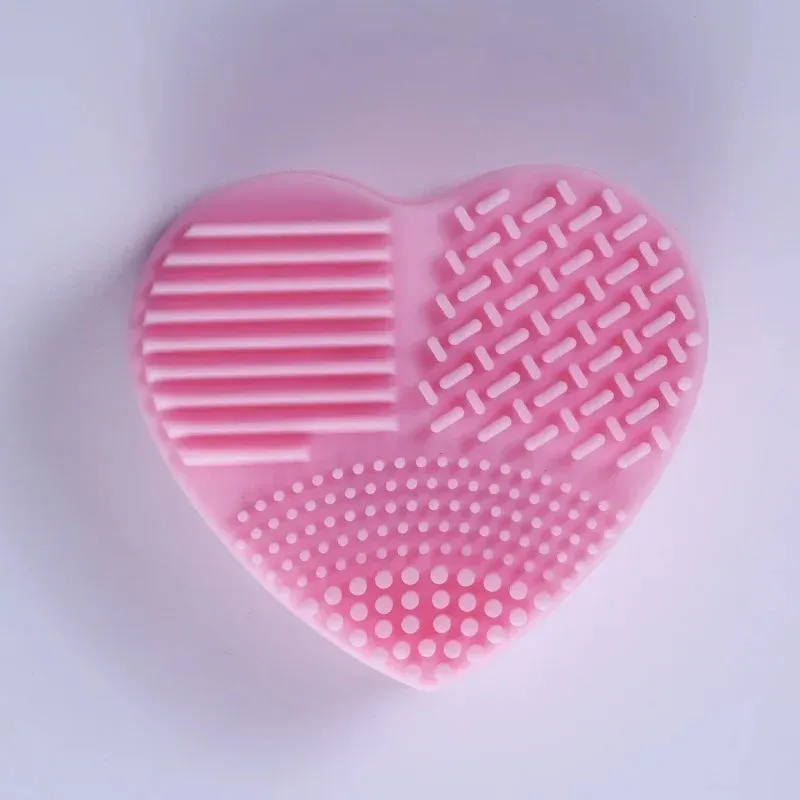 Scrubbing Pad Cosmetic Brush Cleaning Pad Silicone with Suction Cup Peach Type Cleaner Cleaning Scrubbing Pad Beauty Supplies