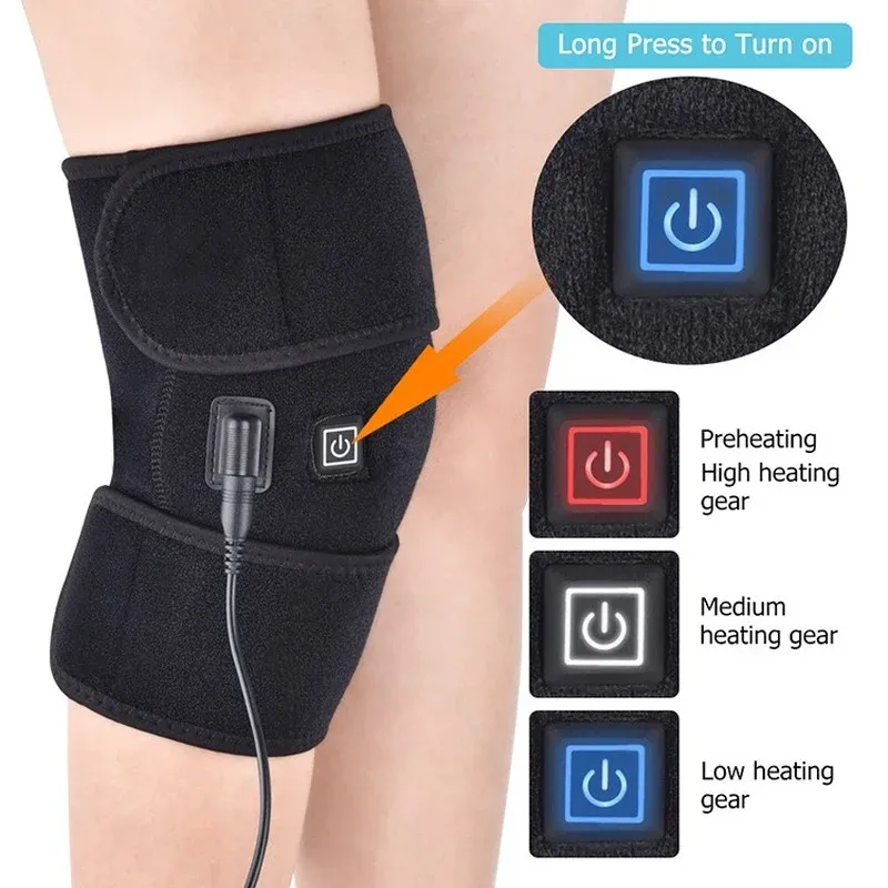 PADS ARTHRITE SUPPORTE SUPPORT CHAUFFAGE Thérapie de chauffage du genou Assistance réhabilitation Aide Récupération Aide Arthrite Relief de la douleur