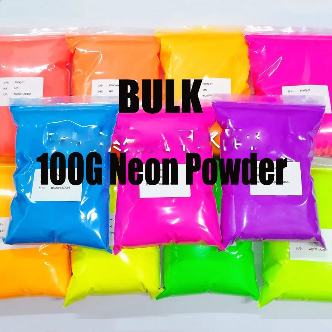 Vätskor 100 g/väska neon akrylpulver 3in1 fosfor nagel dammpulver diy som sträcker sig/doppar bulk manikyr pigment fd58nkhs