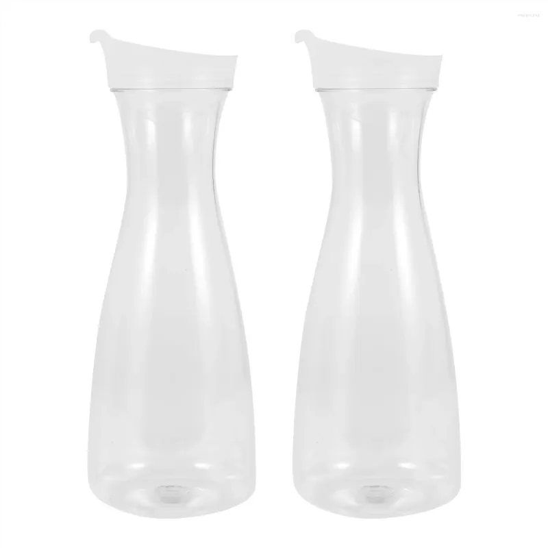 Tasses 2pcs 1L CARAFES D'EAU PLASTIQUE PLASTIQU