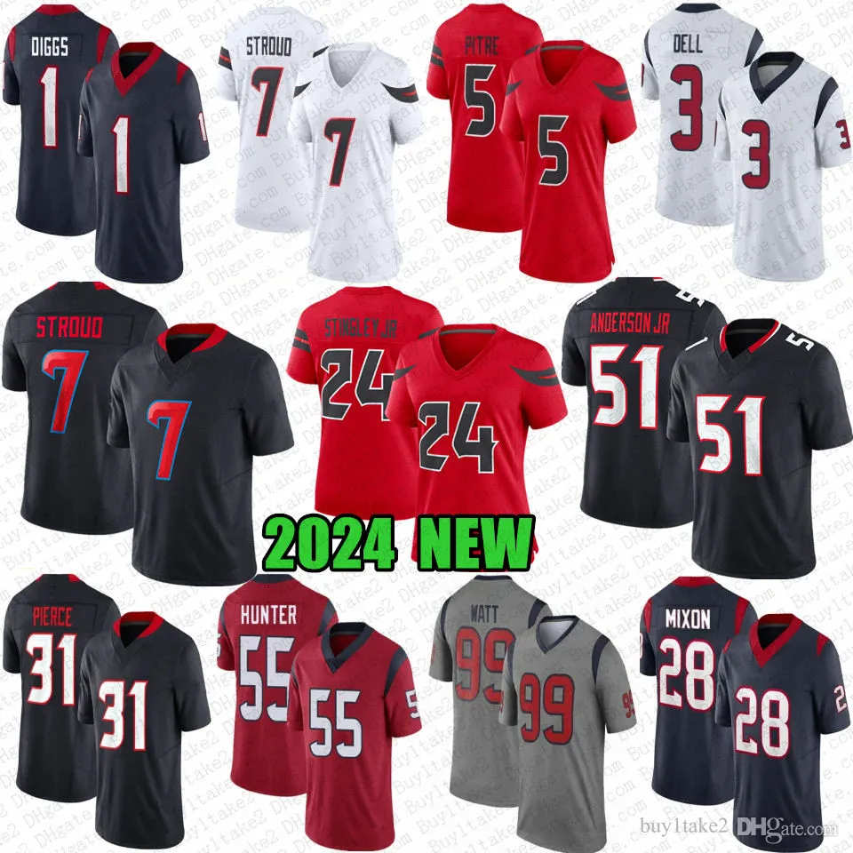 1 Stefon Diggs 7 CJ Stroud Football Jersey Will Anderson Jr Tank Dell Danielle Danielle Hunter Joe Mixon Dameon Jalen Pitre Laremy Tunsil Nico Collins Dalton