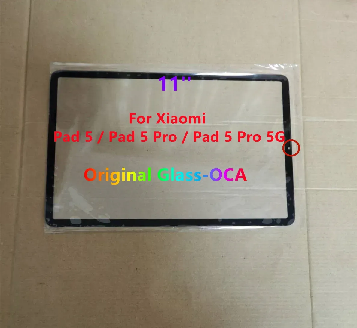 Pannelli Nuovo vetro + OCa Originale 11 '' per Xiaomi Pad 5 / Pad 5 Pro / 5G Xiaomi Mi Pad 5 Coperchio anteriore Touch Screen Pannello esterno LCD