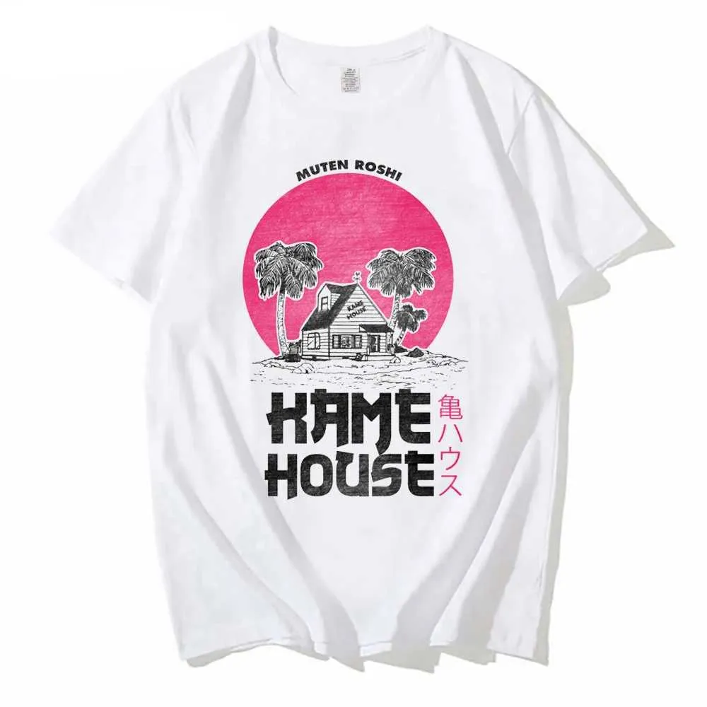 T-shirt féminin Mode d'été Mens surdimensionné Tshirt Turtle School Kame House Pink Primp plus taille T-shirt Streetwear décontracté Big Tal Tops Mâle 240423