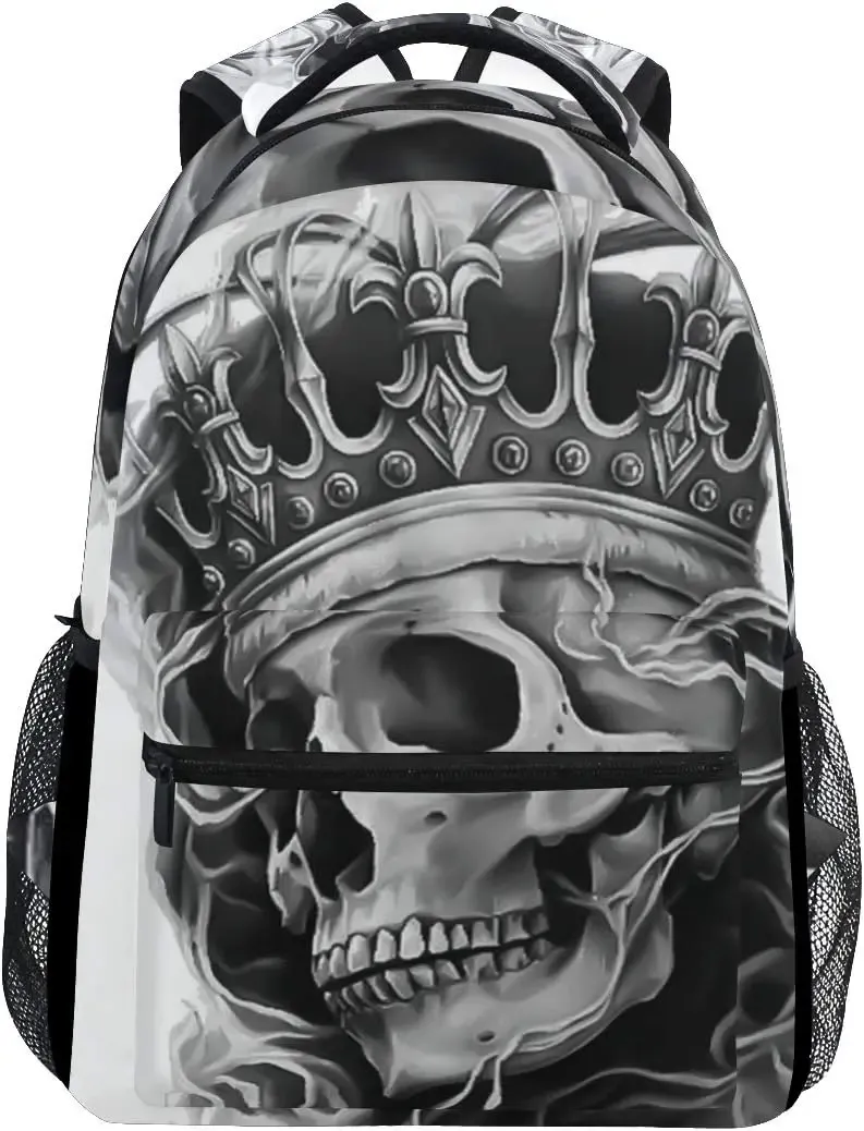 Bags Backpacks Abstract Mexican Skull Multi Function School College Canvas Book Bag Travel Hiking Camping Canvas Daypack