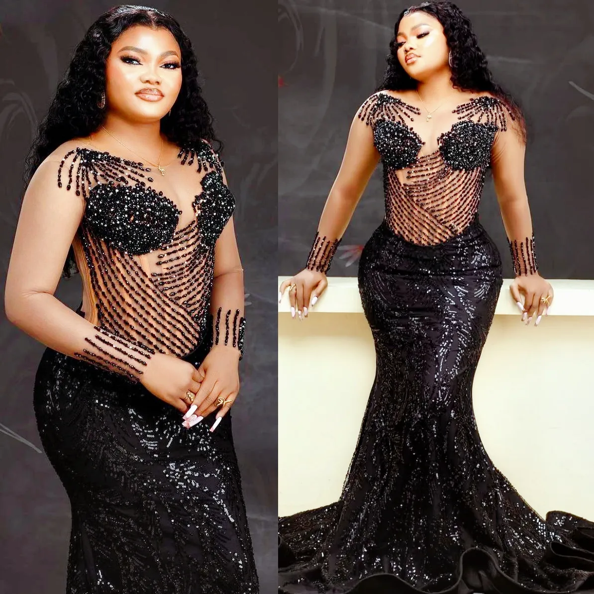 Timeless Elegant Black Beaded Party Dress Timeless Elegant Black Beaded Party Dress