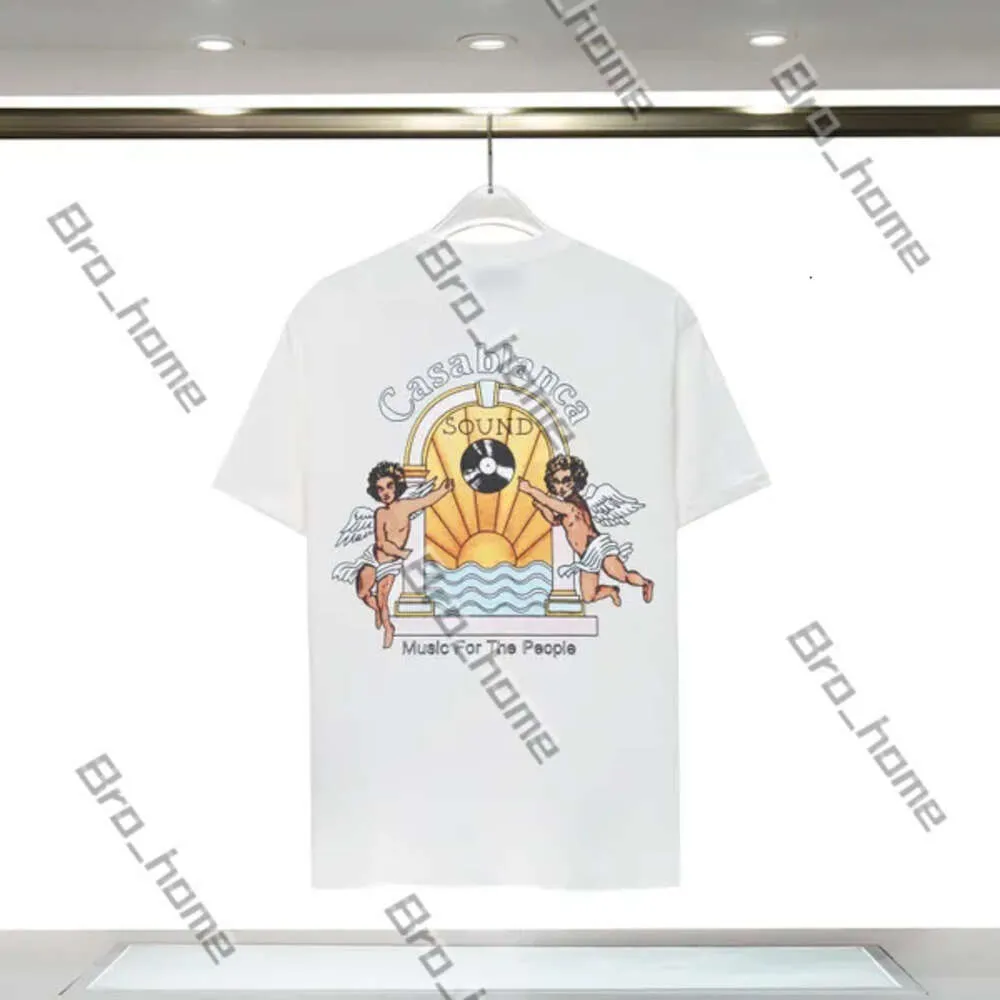 2024 Tendencia de lujo Casablanc Camiseta Camiseta TEE Summer Nuevo estilo diseñador gráfico Casablanc Fashion Letting Impresión de ropa suelta Casa Blanca Tamatina S-XXL 821