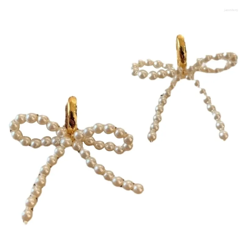 Hoop Ohrringe Modetrend Imitation Perlen Ohrring Schöne und Dangle Ohrschstene Charme