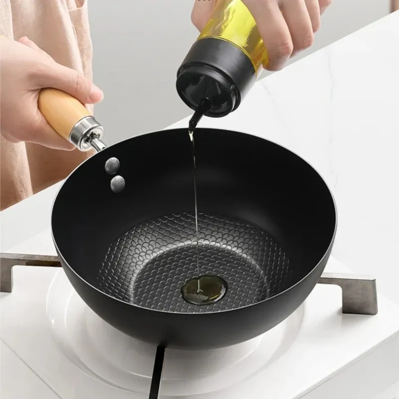 Padella in pentola fatta a mano wok a gas a gallo cottura a induzione universale set di pentole per casseruola 240415 240415