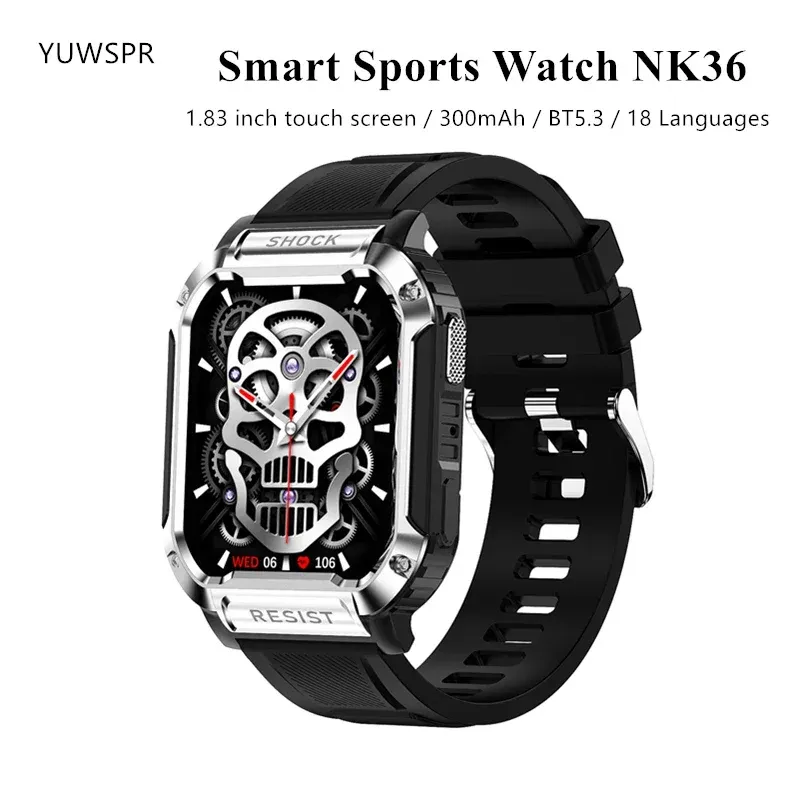 Orologi nuovi orologi intelligenti per uomini 1.83 "Bt chiama sport sports tracker sport orologi per studente maschio Android iOS NK36