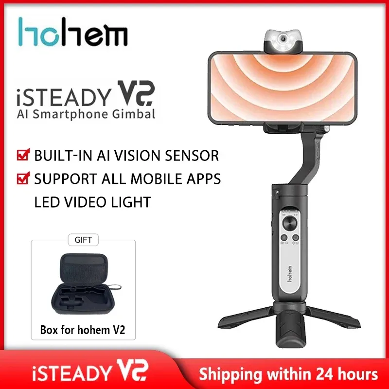 Gimbal Hohem Isteady V2 Ai Smartphone 3axis Pliant Pliant Gimbal Ultraportable Stabilising Creative Vlog