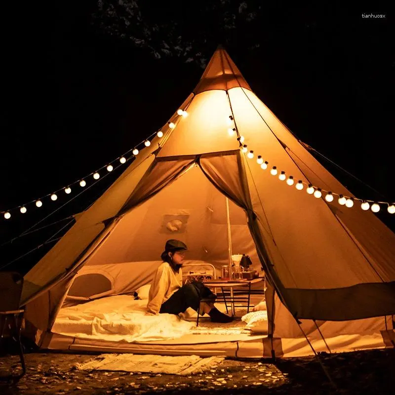 Naturehike Brighten 12.3 ft Cotton Pyramid Tent Outdoor Light