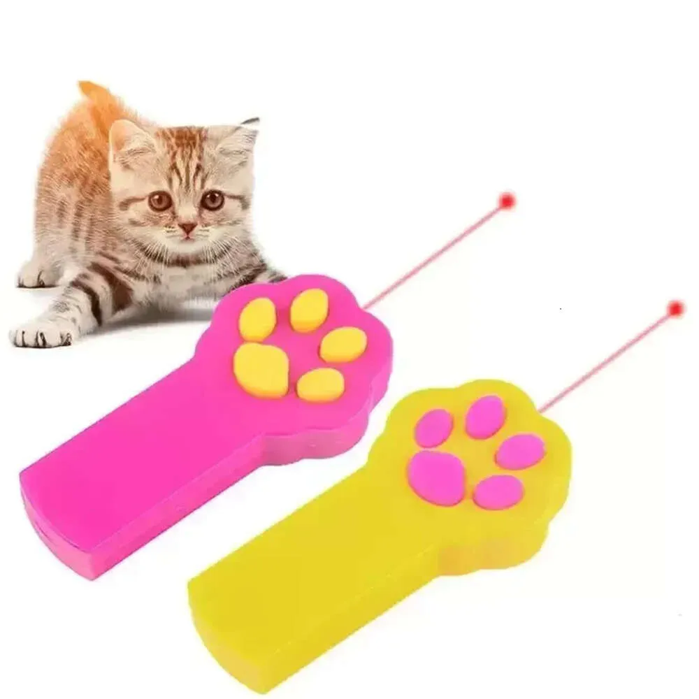 Cat Laser-Toy Beam Funny Paw Paw Interactive Automatic Red Laser Puntatore Exerct TOET Pet Forniture Rendi i gatti felici FY3874 S