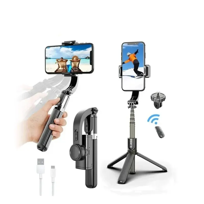 Sticks fgclsy 2024 novo bluetooth selfie bastão de mão handheld gimbal estabilizador de celular portador de celular titular monopé ajustável tripé sem fio