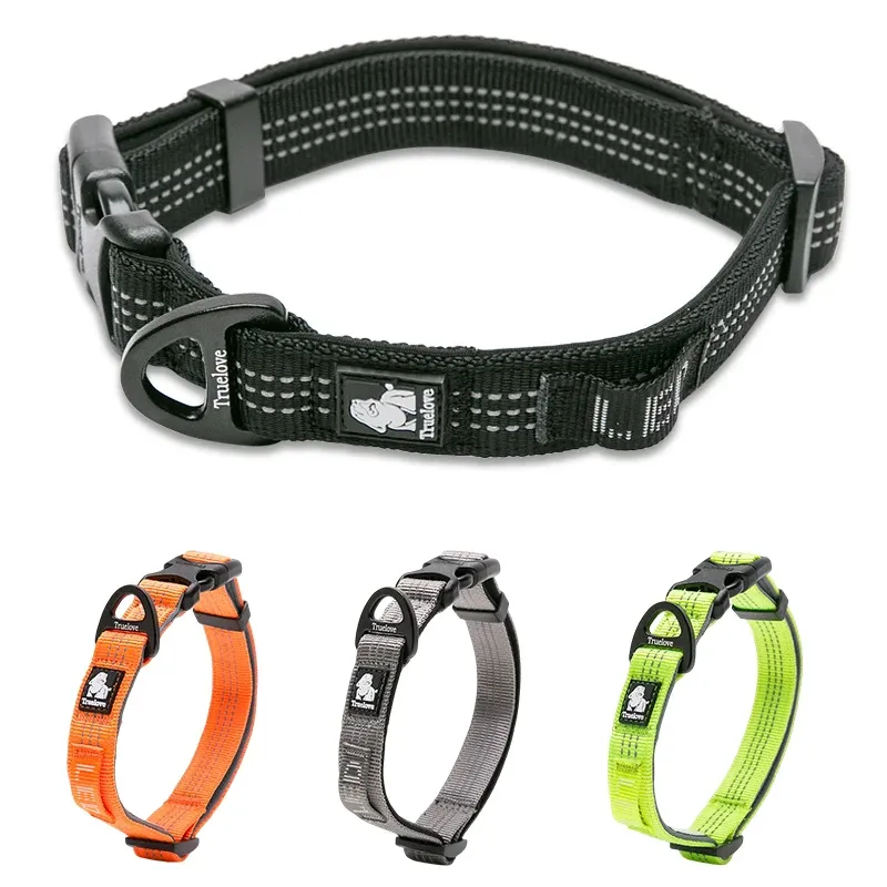 Colliers colhyepet chiens collier de déplacement confort rembourré avec boucle à linge LED Collier de haute qualité pour petit chiens moyens moyens pitbull