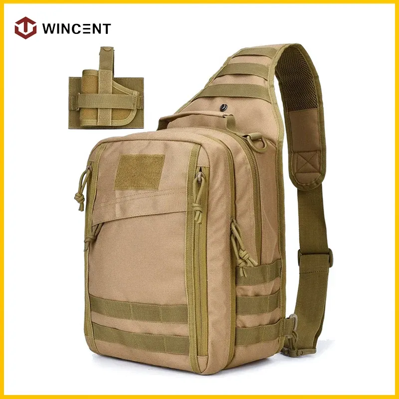 Bags Sling Bag Molle System Range Bag Waterproof Military Gun Accessori Tactic Handbag Holster Inside EDC Pistol Case Breathable Back