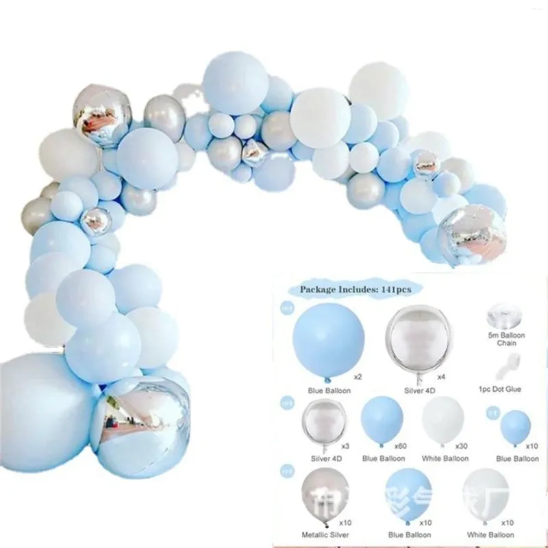 Décoration de fête vendant 18 pouces Makaron Blue Balloon Chain Chain Birthday Thème du thème Full Moon