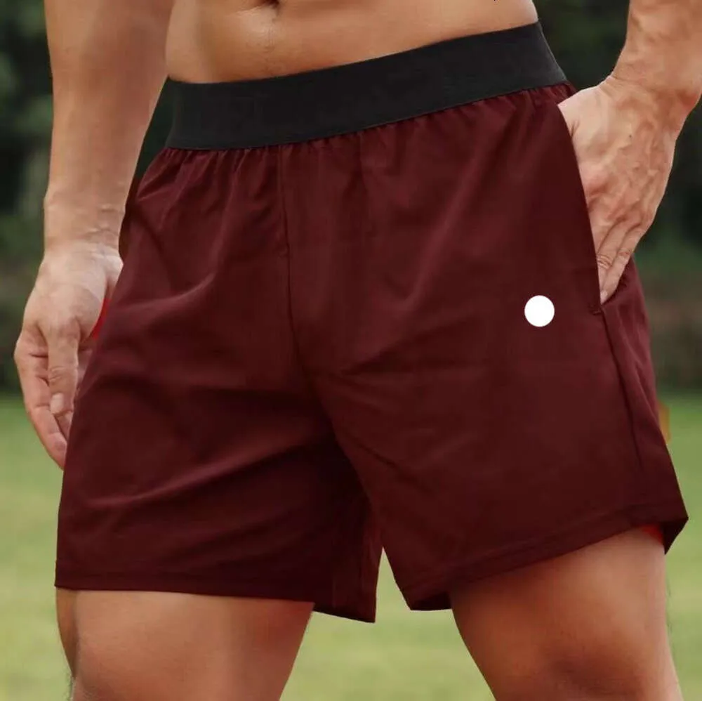 Lu Lu L Men Yoga Sports Shorts extérieur Fitness Shorts secs Séchés Couleur Solide Running Quarter Pant Designer Clothing 43656
