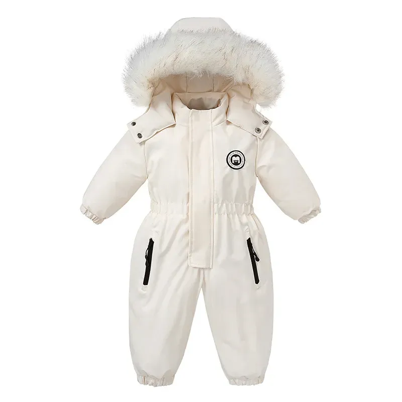 One-pièces Newobrn Vêtements Hiver Baby Rompères pour les bébés filles garçons Coton chaud à capuche à saut sauthes pour enfants 25T TZ489